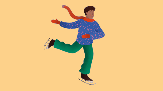 teaser schaatser geel spiegel